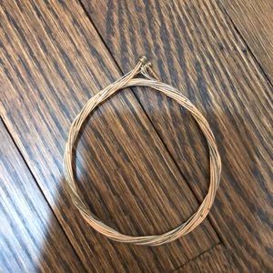 bronze and silver twisted bracelet